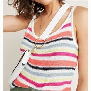 Striped colorful tank sweater M